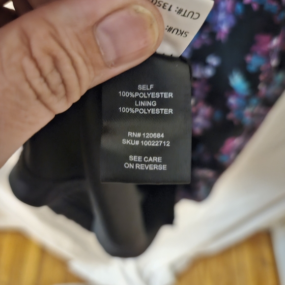 Torrid black purple and blue open back dress. Sz 3 - Picture 8 of 8